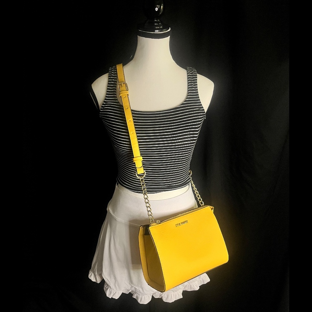 Steve Madden Yellow Crossbody – Sunshine with Chain Energy